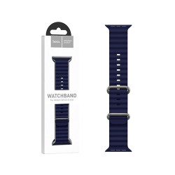 Bracelete de Silicona con Fivela Dupla para iWatch WA12 Series Original Marine (42/44/45/49mm) Azul Bracelete de Silicona con Fivela Dupla para iWatch WA12 Series Original Marine (42/44/45/49mm) Azul
